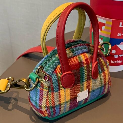 Mini Crossbody Bag, Vintage Style Small Shoulder Purse, Compact Earphone Case with Adjustable Strap in Saudi Arabia