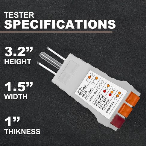 Outlet Tester, Circuit Breaker Finder for Grounding Products, Electric Outlet Tester Plug in Circuit Tester for Standard North American AC, Gray in Saudi Arabia