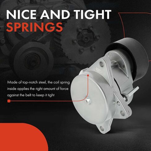 A-Premium Belt Tensioner Assembly with Pulley Compatible with Nissan TITAN/Armada 2017-2022, TITAN XD 2016-2022, NV2500/NV3500 2012-2021, 5.6L & Infiniti QX56 2011-2013, QX80 2014-2022, 5.6L in Saudi Arabia
