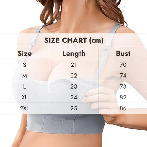 LiMira Nursing Bra Set, Wireless Soft Breathable, Detachable Adjustable Straps, Maternity Bras, 90% Polyamide 10% Elastane in Saudi Arabia