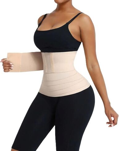 Latex Tummy Wrap Waist Trainer for Women – Slimming Belt with 6 Hook Straps, Compression Cincher in Saudi Arabia