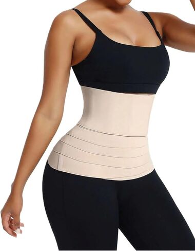 Latex Tummy Wrap Waist Trainer for Women – Slimming Belt with 6 Hook Straps, Compression Cincher in Saudi Arabia