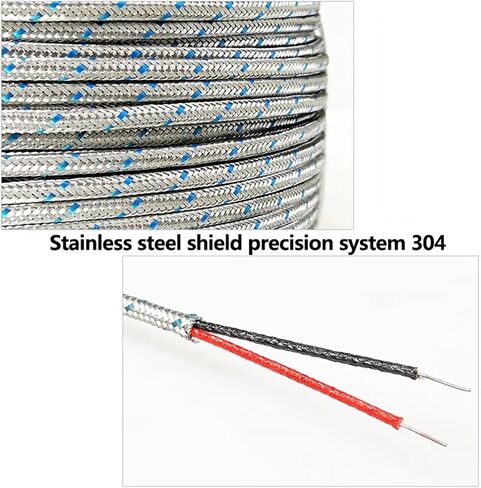K-Type Armored thermocouple WRNK-191 Temperature Sensor 1mm 1.5mm 2mm 3mm 4mm 5mm 6mm 8mm thermocouple Probe Temperature 1100 ℃(Probe diam 4X100mm) in Saudi Arabia