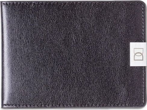 DUN Slim Minimalist Trifold Wallet, RFID Blocking, Luxury Genuine Leather, Contactless, Cash Strap, Handmade in Europe - Black in Saudi Arabia