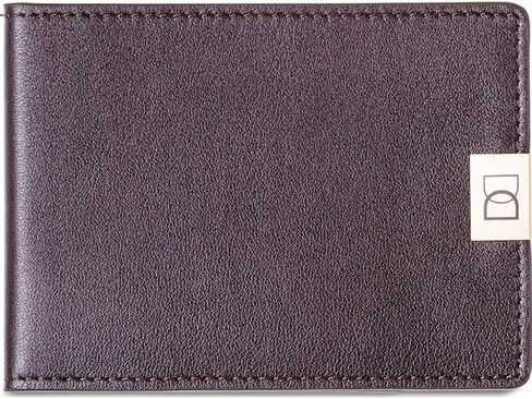 DUN Slim Minimalist Trifold Wallet, RFID Blocking, Luxury Genuine Leather, Contactless, Cash Strap, Handmade in Europe - Black in Saudi Arabia