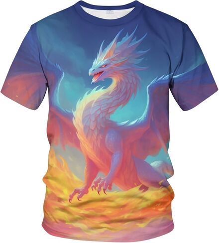 Traditional Chinese Dragon T-Shirt Funny Anime Graphic Tee Shirt in Kuwait
