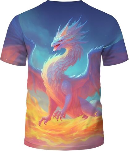 Traditional Chinese Dragon T-Shirt Funny Anime Graphic Tee Shirt in Kuwait