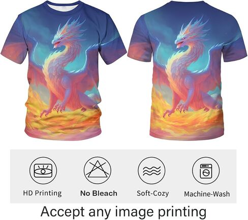 Traditional Chinese Dragon T-Shirt Funny Anime Graphic Tee Shirt in Kuwait