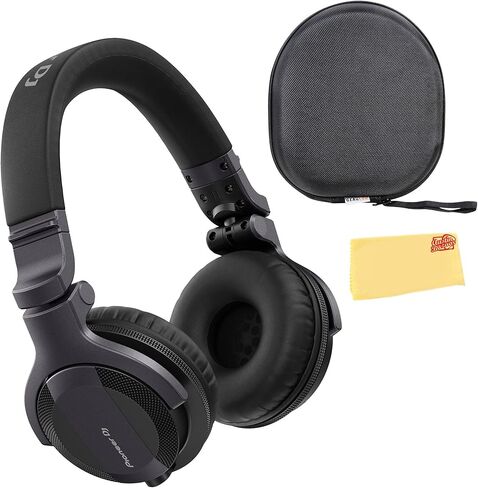 Pioneer DJ HDJ-X5 Over-are DJ سماعات-حزمة سوداء مع Case و Austin Bazaar Pinishing Cloth in Saudi Arabia