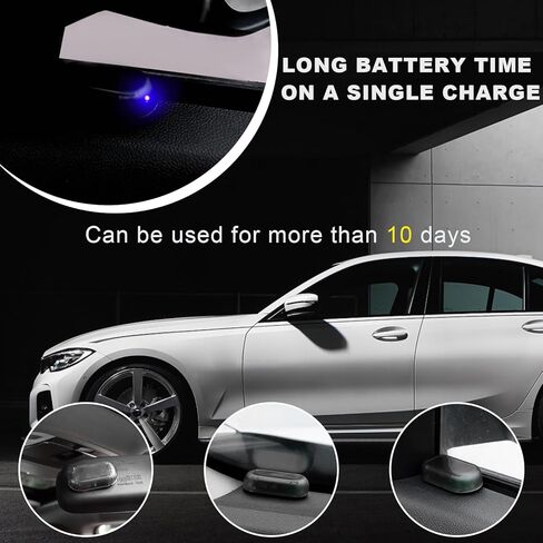 Car Solar Power Simulated Dummy Alarm, Anti-Theft Simulated Warning Light with USB Charger Port, LED Flashing Security Light Alarm Light for Most Cars, Car Accessories (Red+Blue, 2PCS) in Kuwait