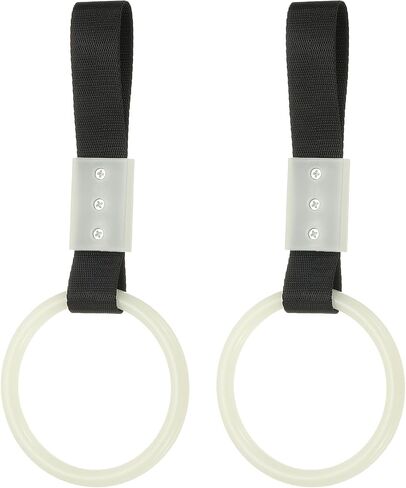 PATIKIL 2Pcs Circle Shaped Car Handle Straps, Car Hanging Accessories Bumper Warning Ring Drift Charm for Auto Bus Decor Interior Exterior Decoration, Purple/Black Strap in Saudi Arabia