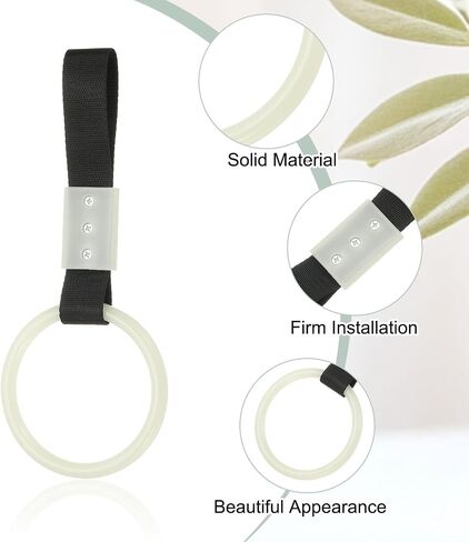PATIKIL 2Pcs Circle Shaped Car Handle Straps, Car Hanging Accessories Bumper Warning Ring Drift Charm for Auto Bus Decor Interior Exterior Decoration, Purple/Black Strap in Saudi Arabia