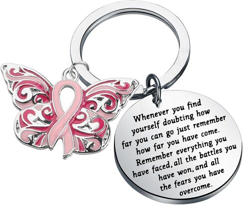 Lywjyb Birdgot Breast Cancer Keychain Breast Cancer Warrior Merch Women Cancer Awareness Gift in Saudi Arabia