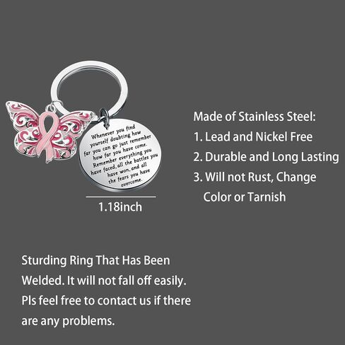 Lywjyb Birdgot Breast Cancer Keychain Breast Cancer Warrior Merch Women Cancer Awareness Gift in Saudi Arabia