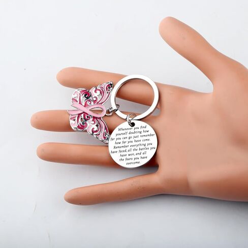 Lywjyb Birdgot Breast Cancer Keychain Breast Cancer Warrior Merch Women Cancer Awareness Gift in Saudi Arabia