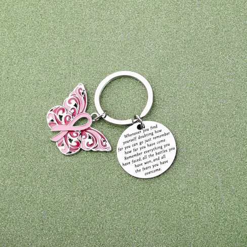 Lywjyb Birdgot Breast Cancer Keychain Breast Cancer Warrior Merch Women Cancer Awareness Gift in Saudi Arabia