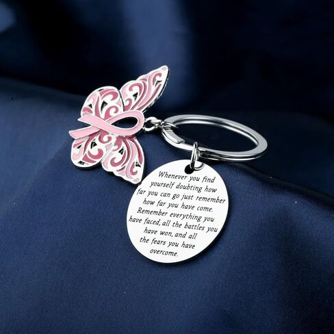 Lywjyb Birdgot Breast Cancer Keychain Breast Cancer Warrior Merch Women Cancer Awareness Gift in Saudi Arabia
