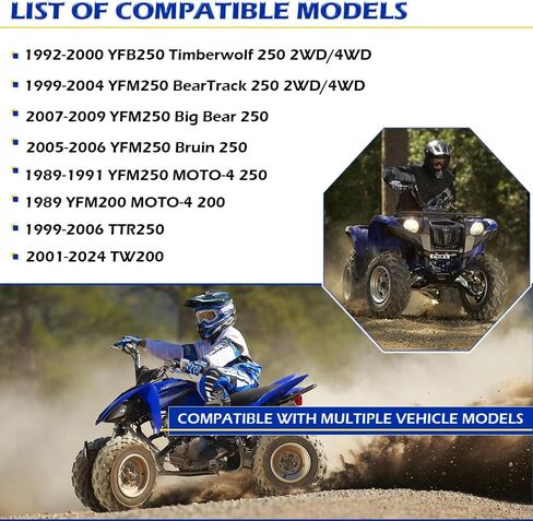 Tensioner & Cam Timing Chain Kit Compatible with Yamaha TW200 TTR250 MOTO-4 250 Big Bear 250 BearTrack 250 Timberwolf 250 OEM#3GC-12210-10-00 4FM-12213-00-00 in Saudi Arabia