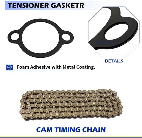 Tensioner & Cam Timing Chain Kit Compatible with Yamaha TW200 TTR250 MOTO-4 250 Big Bear 250 BearTrack 250 Timberwolf 250 OEM#3GC-12210-10-00 4FM-12213-00-00 in Saudi Arabia