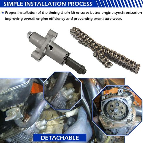 Tensioner & Cam Timing Chain Kit Compatible with Yamaha TW200 TTR250 MOTO-4 250 Big Bear 250 BearTrack 250 Timberwolf 250 OEM#3GC-12210-10-00 4FM-12213-00-00 in Saudi Arabia