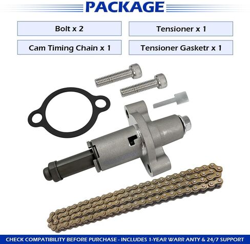 Tensioner & Cam Timing Chain Kit Compatible with Yamaha TW200 TTR250 MOTO-4 250 Big Bear 250 BearTrack 250 Timberwolf 250 OEM#3GC-12210-10-00 4FM-12213-00-00 in Saudi Arabia
