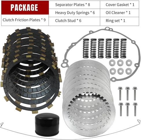 Clutch Friction Plate Spring & Gasket Kit Compatible with FZ1 2006-2014 FZS1 2015 OEM#5VY-16331-00-00 5VY-16325-00-00 in Saudi Arabia