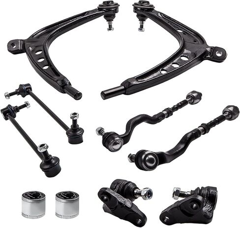 maXpeedingrods 10 PC Suspension Kit for BMW E46 Series - 325xi 330xi 2001-2005, Front Lower Control Arm, Ball Joints, Bushing Set, Sway Bar Links, Inner Outer Tie Rods in Saudi Arabia