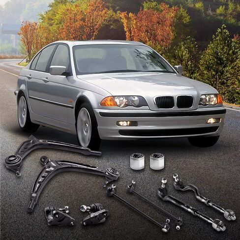 maXpeedingrods 10 PC Suspension Kit for BMW E46 Series - 325xi 330xi 2001-2005, Front Lower Control Arm, Ball Joints, Bushing Set, Sway Bar Links, Inner Outer Tie Rods in Saudi Arabia