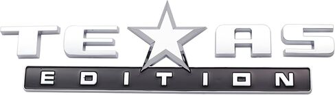 Generic Texas Edition Emblem Door Side Tailgate 3D Badge for Silverado Sierra Universal Decal Sticker Car Truck(Silver Black) in Saudi Arabia