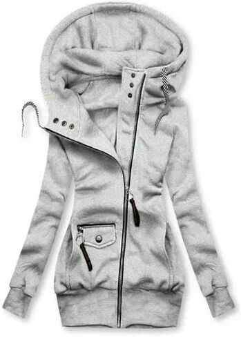 Zip Up Hoodie Women Women'S Fashionable Patchwork Sweatshirt Hoodie Zipper Top in Saudi Arabia