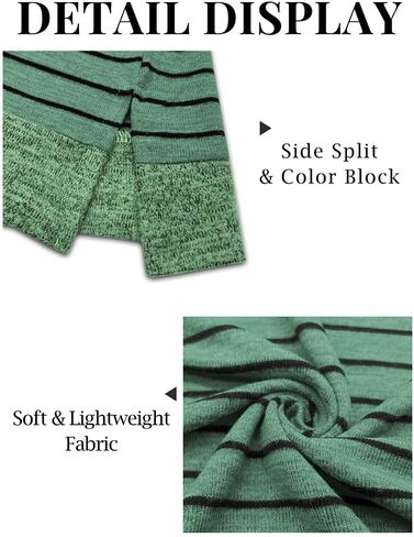 Womens Plus Size Sweatshirts Striped Color Block Tops Casual Raglan Long Sleeve Shirts Side Split Hem Tunics in Saudi Arabia