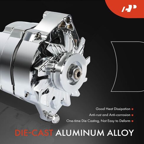 A-Premium Alternator Compatible with GM 327 350 396 427 454 1971-1986, 2.2L 2.6L 2.7L 3.0L 3.2L 3.8L 4.1L 4.3L 4.4L 4.8L 4.9L 5.0L 5.3L 5.7L 6.0L 6.2L 6.5L 6.6L 7.0L 7.4L, 110A 12V 1 Groove V-Belt in Saudi Arabia