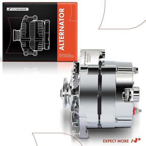 A-Premium Alternator Compatible with GM 327 350 396 427 454 1971-1986, 2.2L 2.6L 2.7L 3.0L 3.2L 3.8L 4.1L 4.3L 4.4L 4.8L 4.9L 5.0L 5.3L 5.7L 6.0L 6.2L 6.5L 6.6L 7.0L 7.4L, 110A 12V 1 Groove V-Belt in Saudi Arabia