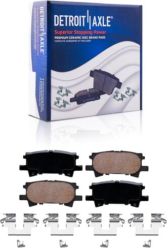 Detroit Axle - Brake Kit for 2004 2005 2006 2007 Toyota Highlander Drilled & Slotted Disc Brakes Rotors Ceramic Brake Pads Front and Rear Replacement in Saudi Arabia