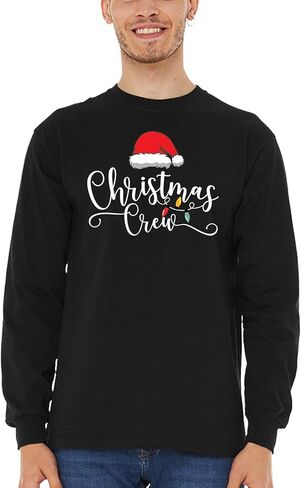 shop4ever Christmas Crew Matching Xmas Holiday Long Sleeve Shirt in Saudi Arabia