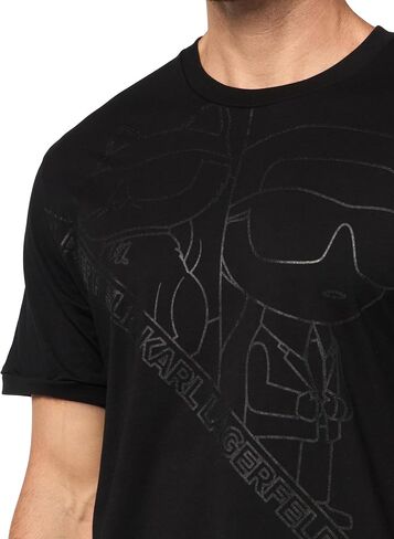 KARL LAGERFELD Men's Crewneck Short Sleeve Graphic Design T-Shirt in Saudi Arabia