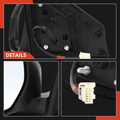 A-Premium Driver Side Power Door Mirror - Compatible with Nissan Sentra 2013 2014 2015 - Non-Heated, Manual Folding Black Outside Rear View Mirror - Replace# 96302-3SG0B in Saudi Arabia