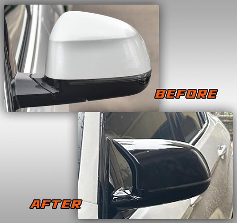 أغطية غطاء مرآة لـ F15 F25 - أسود لامع عالي الجودة، متوافق مع BMW X3 F25 X4 F26 X5 F15 X6 F16 2014-2018 - قم بترقية رحلتك الآن (أسود لامع) in Kuwait