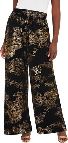 Jessica London Women's Plus Size Petite Stretch Knit Wide Leg Pant in Saudi Arabia