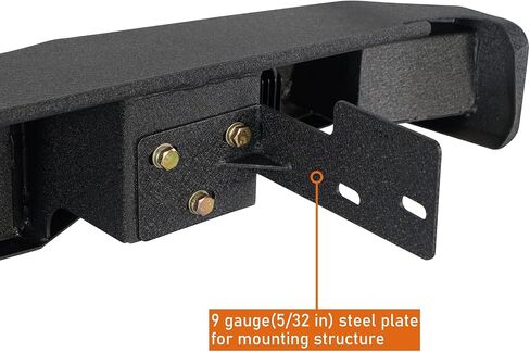 Hooke Road F150 Rear Bumper for 1992-1996 Ford F150 F250 F350 Pickup, Heavy Duty Steel Bumper with D-ring Mounts in Saudi Arabia