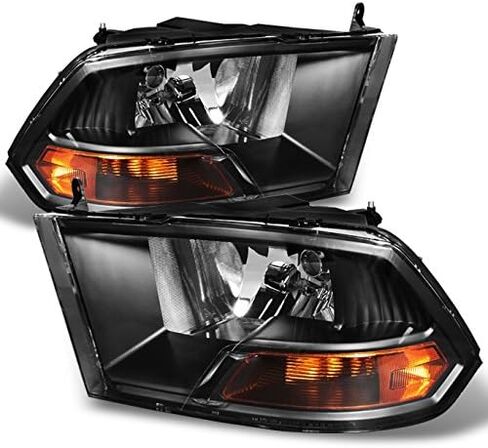 AKKON-للأسود 09-18 Ram 1500 2010-2018 Ram 2500 3500 شاحنة صغيرة المصابيح الأمامية المصابيح الأمامية استبدال مباشر in Kuwait