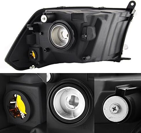 AKKON-للأسود 09-18 Ram 1500 2010-2018 Ram 2500 3500 شاحنة صغيرة المصابيح الأمامية المصابيح الأمامية استبدال مباشر in Kuwait