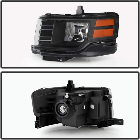 ACANII - For 2009 2010 2011 2012 Ford Flex Black Housing Halogen Headlights Headlamps Assembly Driver & Passenger Side in Saudi Arabia