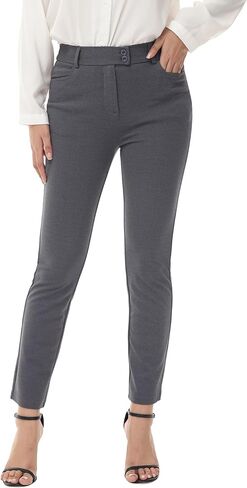 سروال اليوغا النسائي القابل للتمدد النحيف والمستقيم من ZTN مع 4 جيوب وبنطلون للعمل المكتبي والعمل الكاجوال والجولف in Kuwait