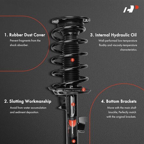 A-Premium Front Pair (2) Complete Strut & Coil Spring Assembly Compatible with Volvo S80 2007-2013, V70 2008-2010, XC70 2008-2016, Driver and Passenger Side in Saudi Arabia
