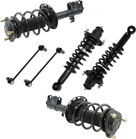 TRQ Front and Rear Suspension Kit Complete Strut & Coil Spring Assembly Shock & Spring Strut Assembly Sway Bar Stabilizer Link Compatible with 2014-2019 Toyota Corolla in Saudi Arabia