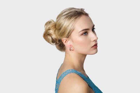 Statement Hoop Earrings for Women – Chunky 14K White Gold Over S925 Silver, Hypoallergenic, High Polish Thick Design in Saudi Arabia