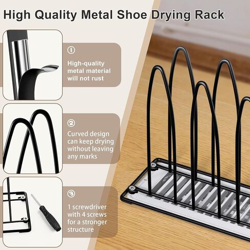 Enhon 1 Pack Metal Shoe Drying Rack, Boot, and Glove Dryer Rack for Shoes Inside Drying (Vent Cover Not Included) in Saudi Arabia