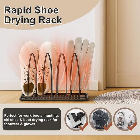 Enhon 1 Pack Metal Shoe Drying Rack, Boot, and Glove Dryer Rack for Shoes Inside Drying (Vent Cover Not Included) in Saudi Arabia