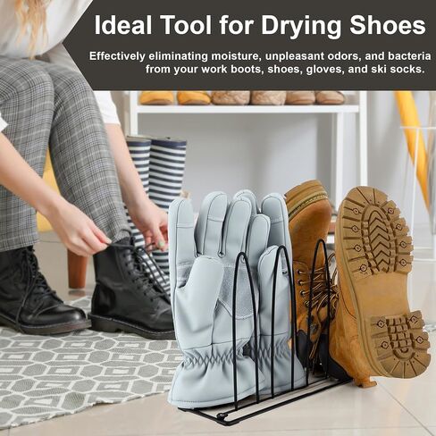 Enhon 1 Pack Metal Shoe Drying Rack, Boot, and Glove Dryer Rack for Shoes Inside Drying (Vent Cover Not Included) in Saudi Arabia